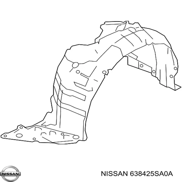 638425SA0A Nissan/Infiniti Підкрилок переднього крила, правий