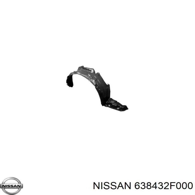 638432F000 Nissan підкрилок переднього крила, лівий