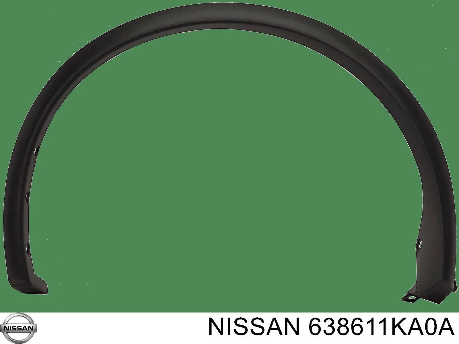 638611KA0A Nissan накладка переднього лівого крила