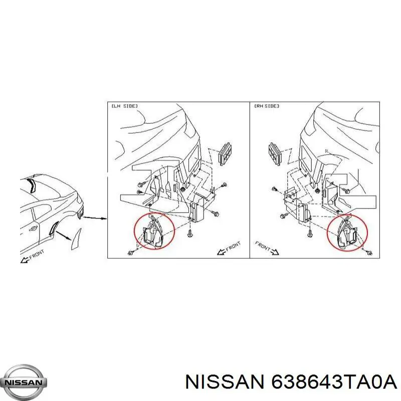  Nissan/Infiniti 638643TA0A ціна, від 12.66 USD