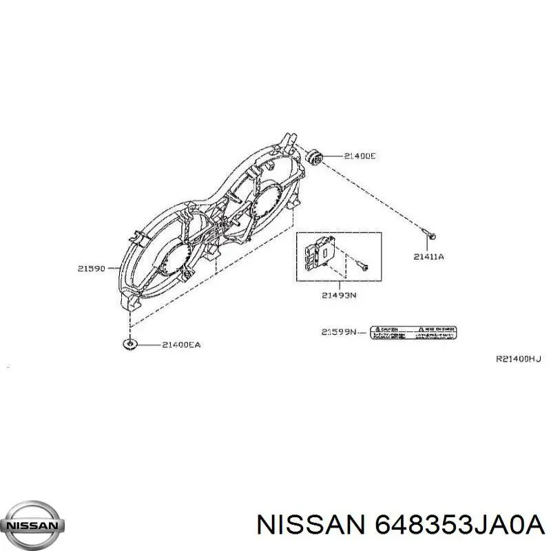 Nissan/Infiniti 648353JA0A ціна, від 6.84 USD