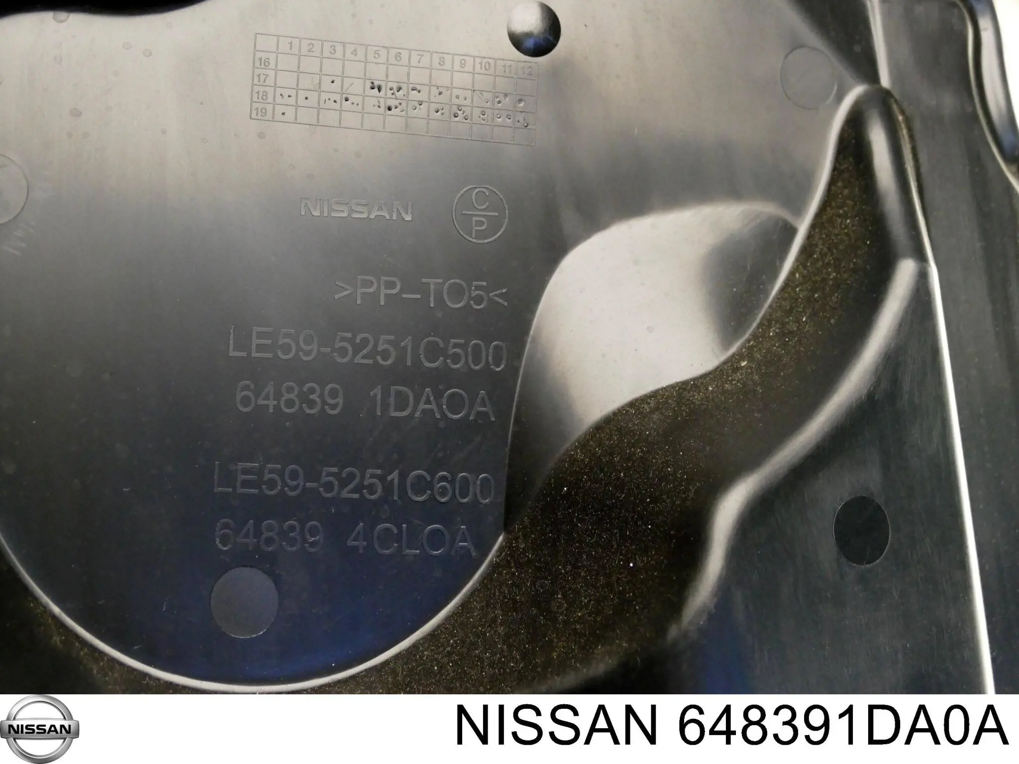 648391DA0A Nissan/Infiniti Захист двигуна, лівий