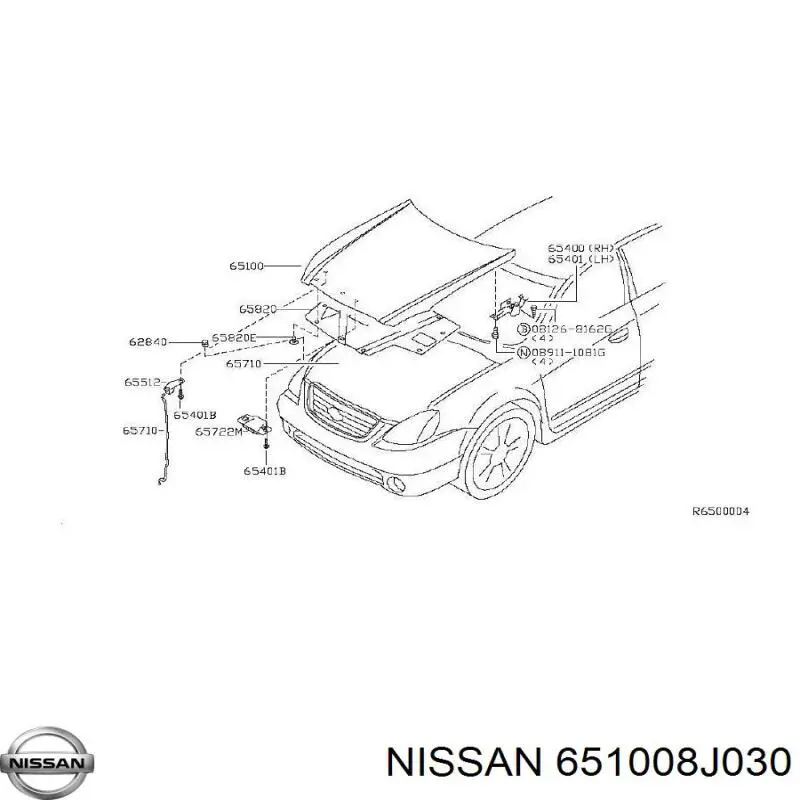 651008J030 Nissan/Infiniti Капот