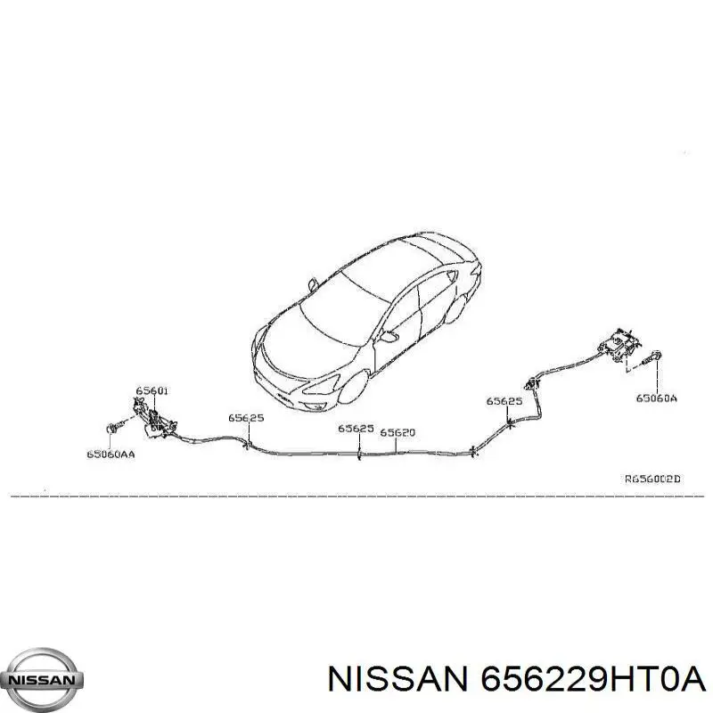 Купити 656229HT0A Nissan/Infiniti Ручка відкривання капота