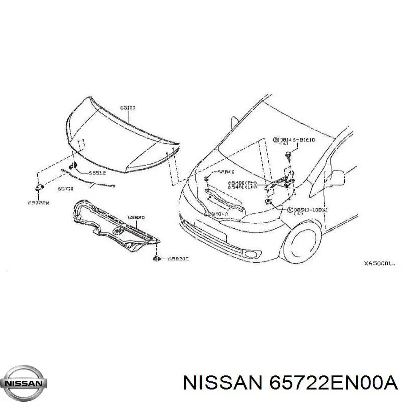 Nissan/Infiniti 65722EN00A ціна, від 8.11 USD