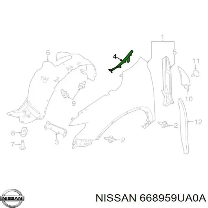  Nissan/Infiniti 668959UA0A ціна, від 27.86 USD