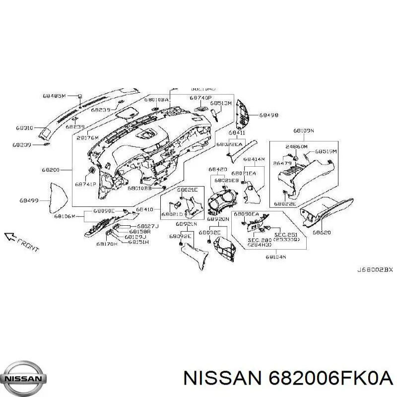  682006FK0A Nissan