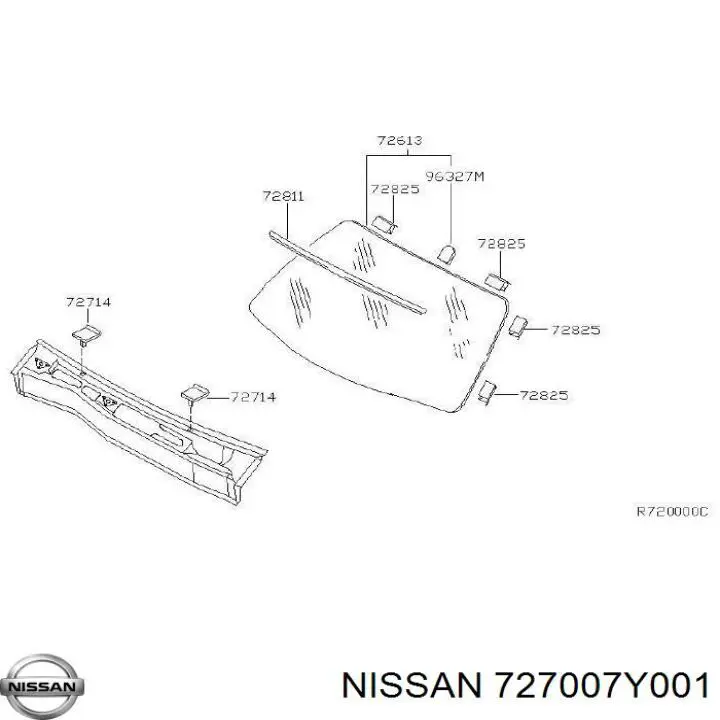727007Y001 Nissan/Infiniti Автомобільне скло