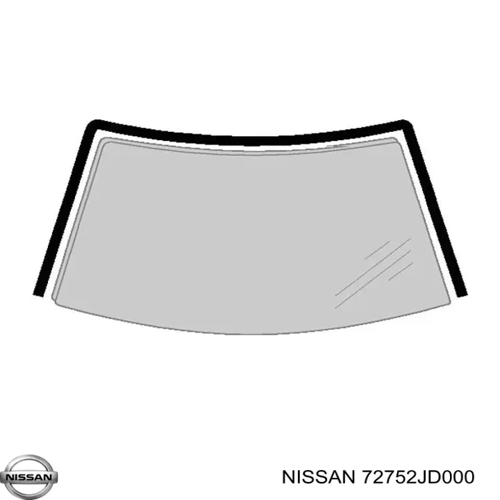 72752JD000 Nissan молдинг лобового скла
