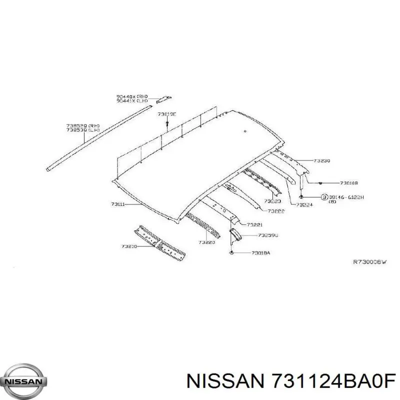731124BA0F Nissan/Infiniti Дах кабіни (кузова)