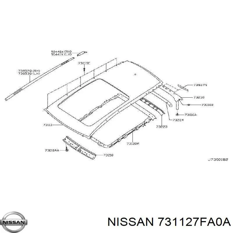 731127FA0A Nissan/Infiniti Дах кабіни (кузова)