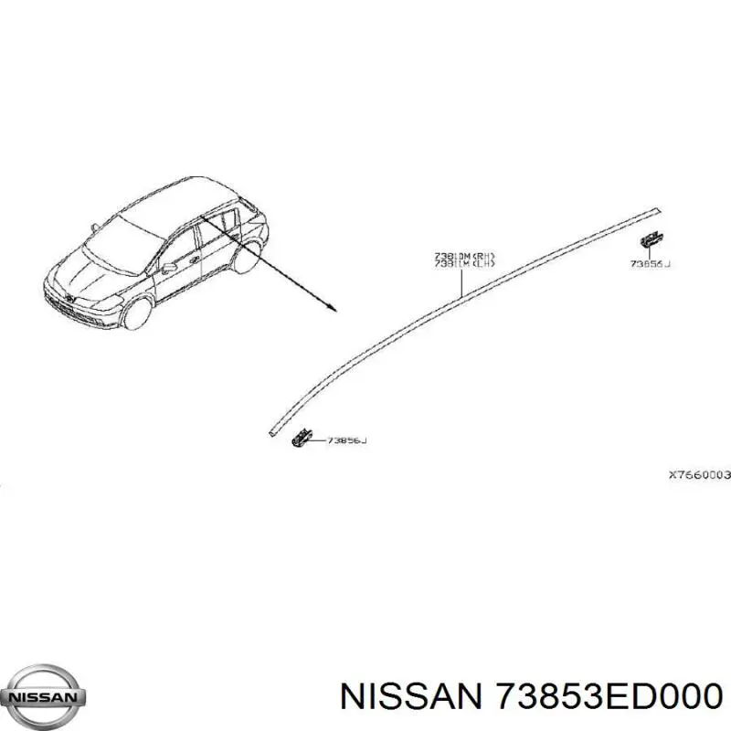  73853ED000 Nissan