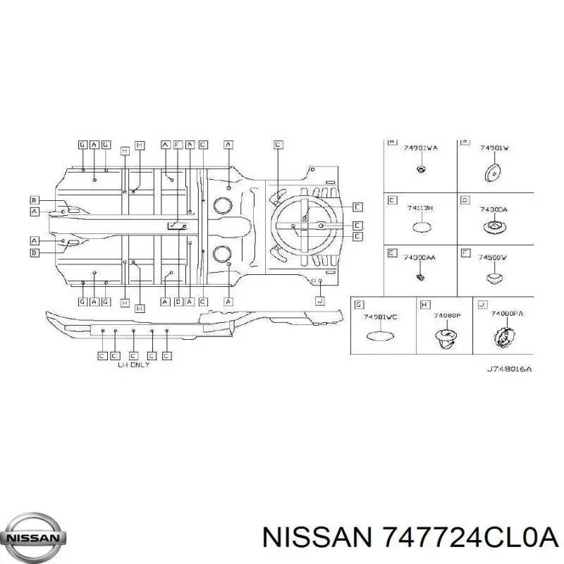  Nissan/Infiniti 747724CL0A ціна, від 31.04 USD