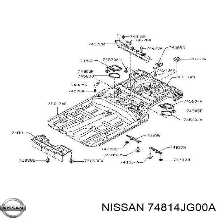  Nissan/Infiniti 74814JG00A ціна, від 5.51 USD