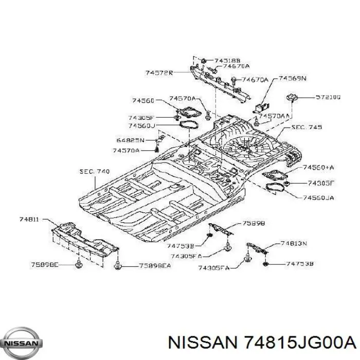  Nissan/Infiniti 74815JG00A ціна, від 12.60 USD