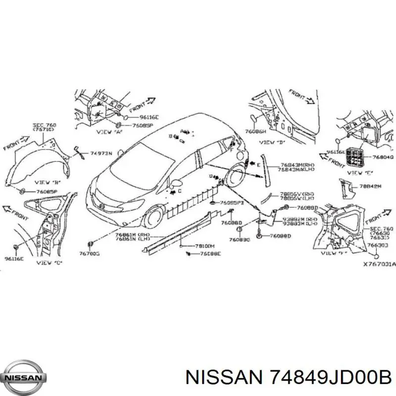  74849JD00B Nissan