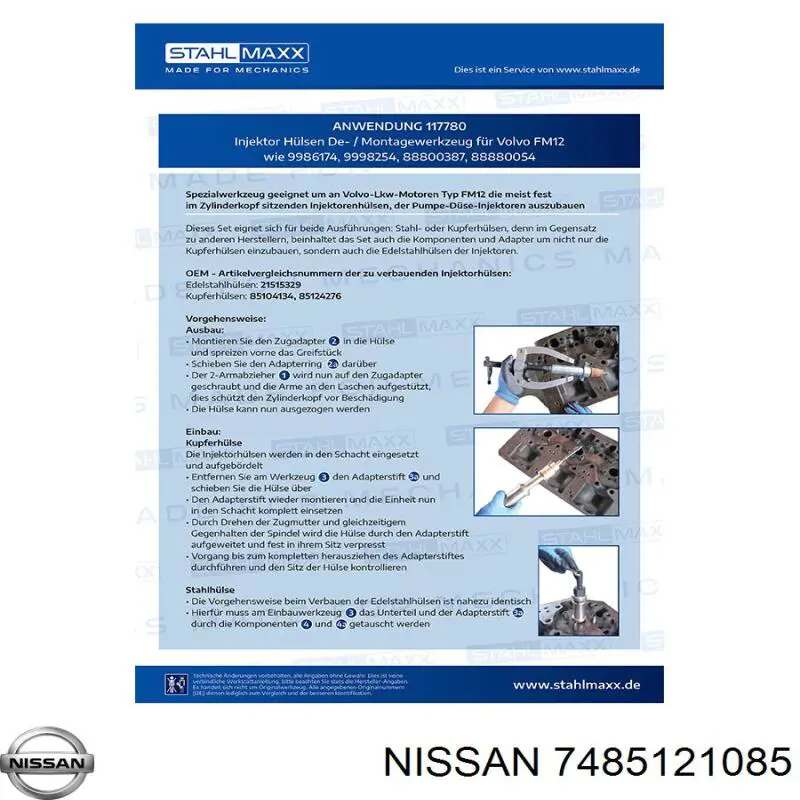 Ремкомплект форсунки 7485121085 Nissan