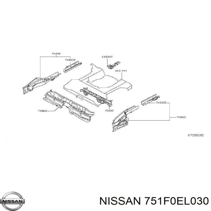  Nissan/Infiniti 751F0EL030 ціна, від 126.98 USD