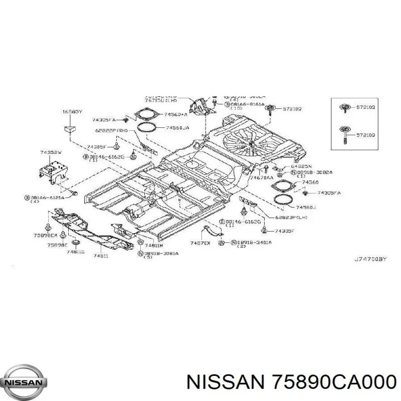 Захист двигуна, піддона (моторного відсіку) Nissan Murano (Z50) (Нісан Мурано)