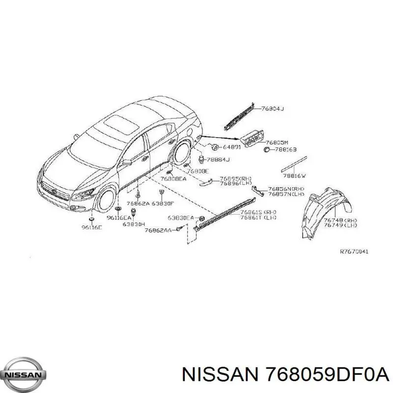  Nissan/Infiniti 768059DF0A ціна, від 40.35 USD