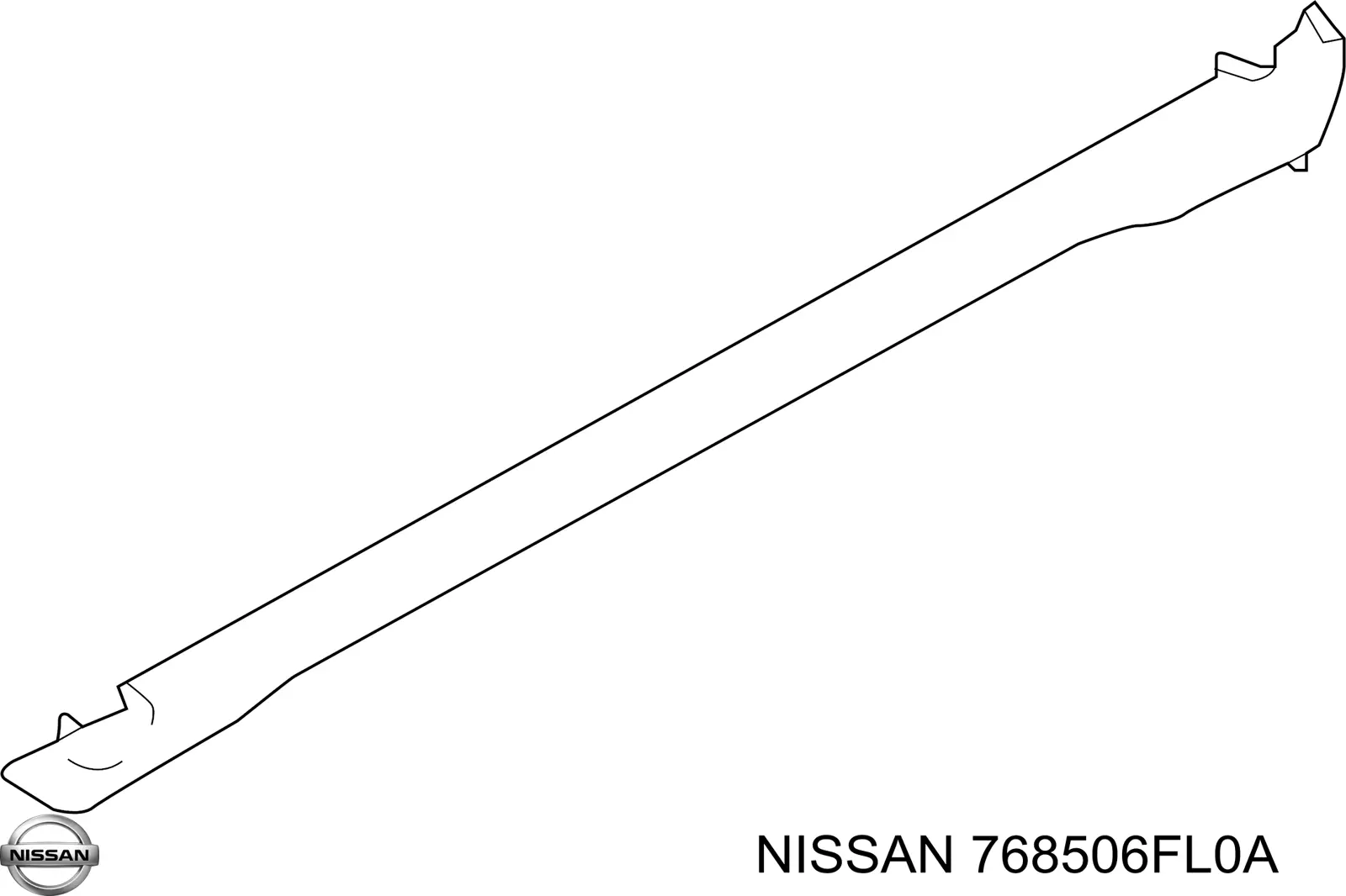 Накладка зовнішня (молдинг) порога, правий Nissan Rogue (T32U) (Нісан Роуг)
