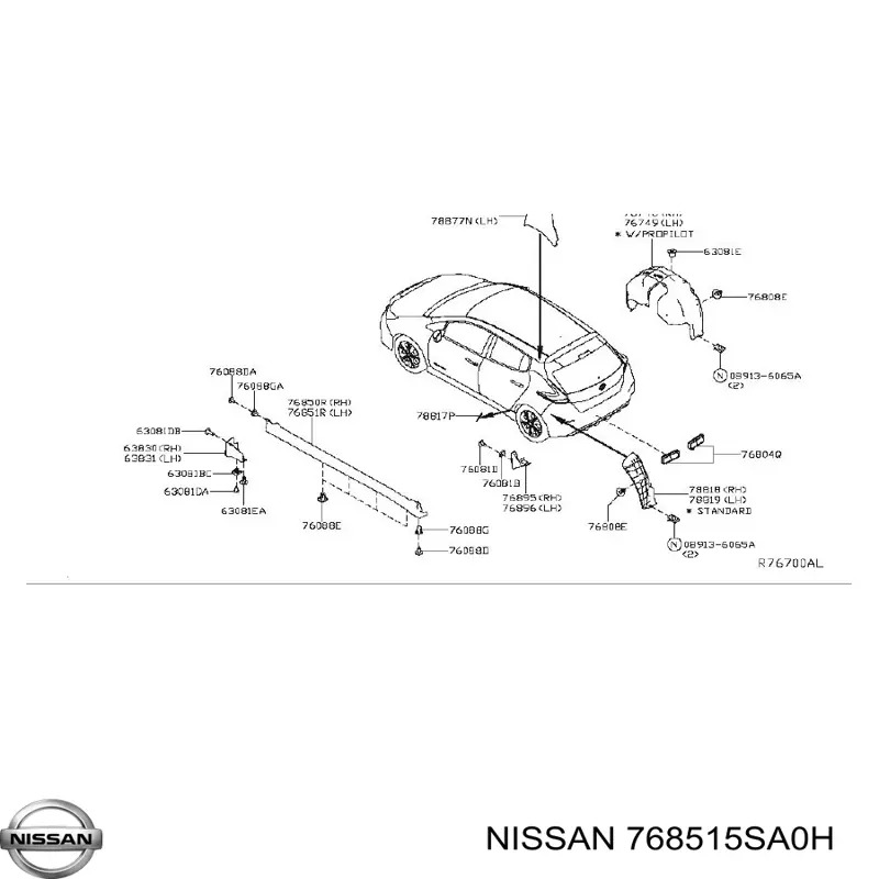  768515SA0H Nissan/Infiniti