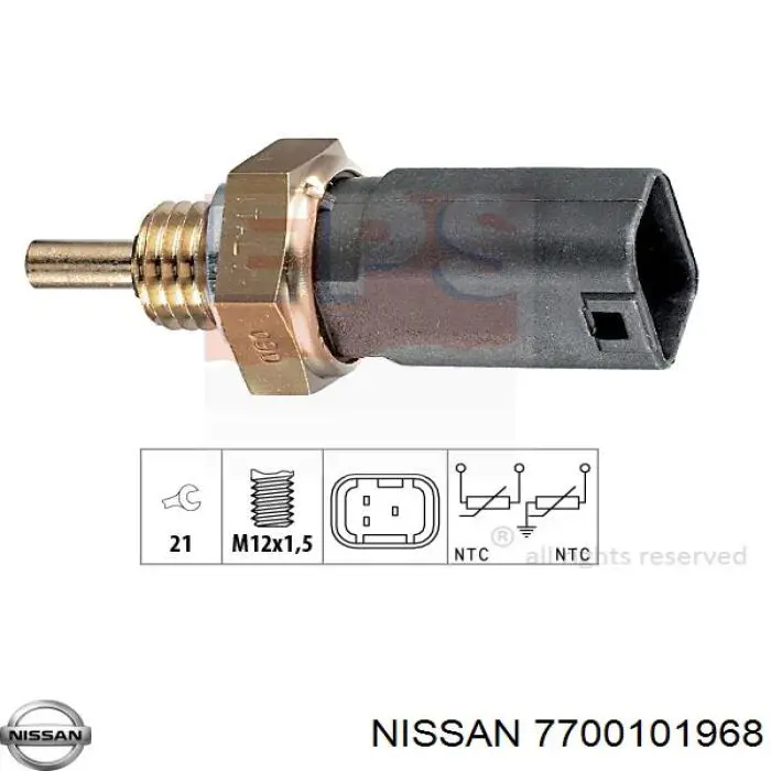 Термодатчик охолоджуючої рідини Nissan/Infiniti 7700101968 ціна, від 6.32 USD