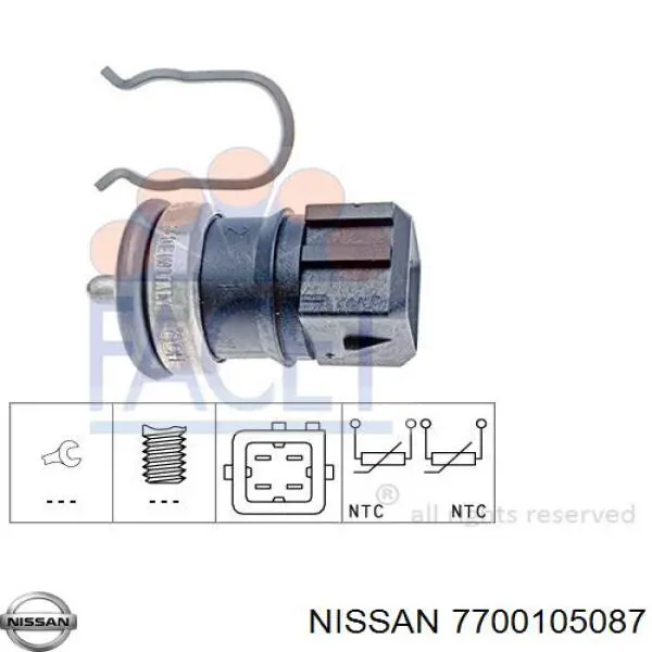 Термодатчик охолоджуючої рідини Nissan/Infiniti 7700105087 ціна, від 7.56 USD