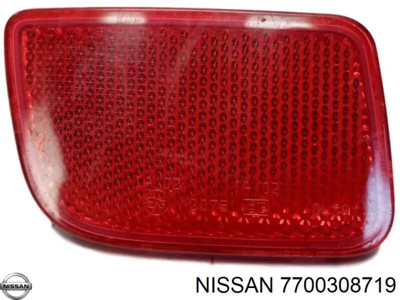 Катафот (відбивач) заднього бампера, лівий 7700308719 Nissan