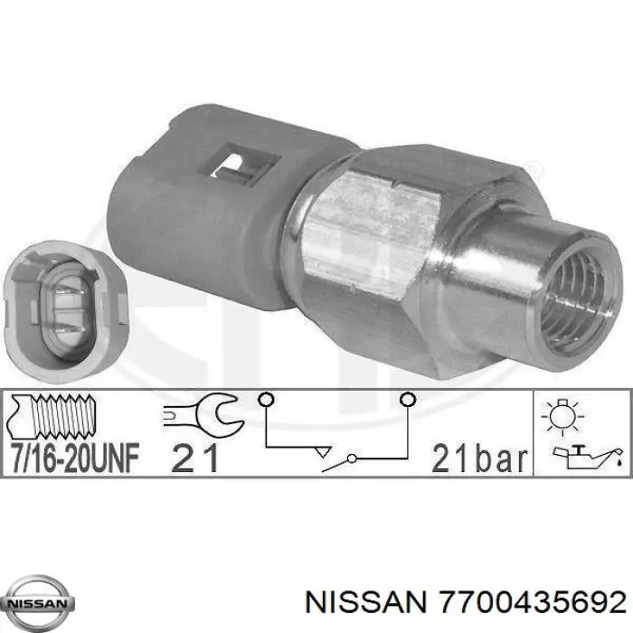 7700435692 Nissan датчик насосу гідропідсилювача