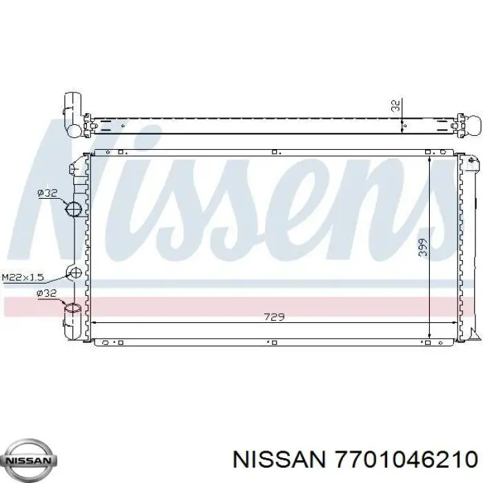Радіатор основний Nissan/Infiniti 7701046210 ціна, від 77.11 USD