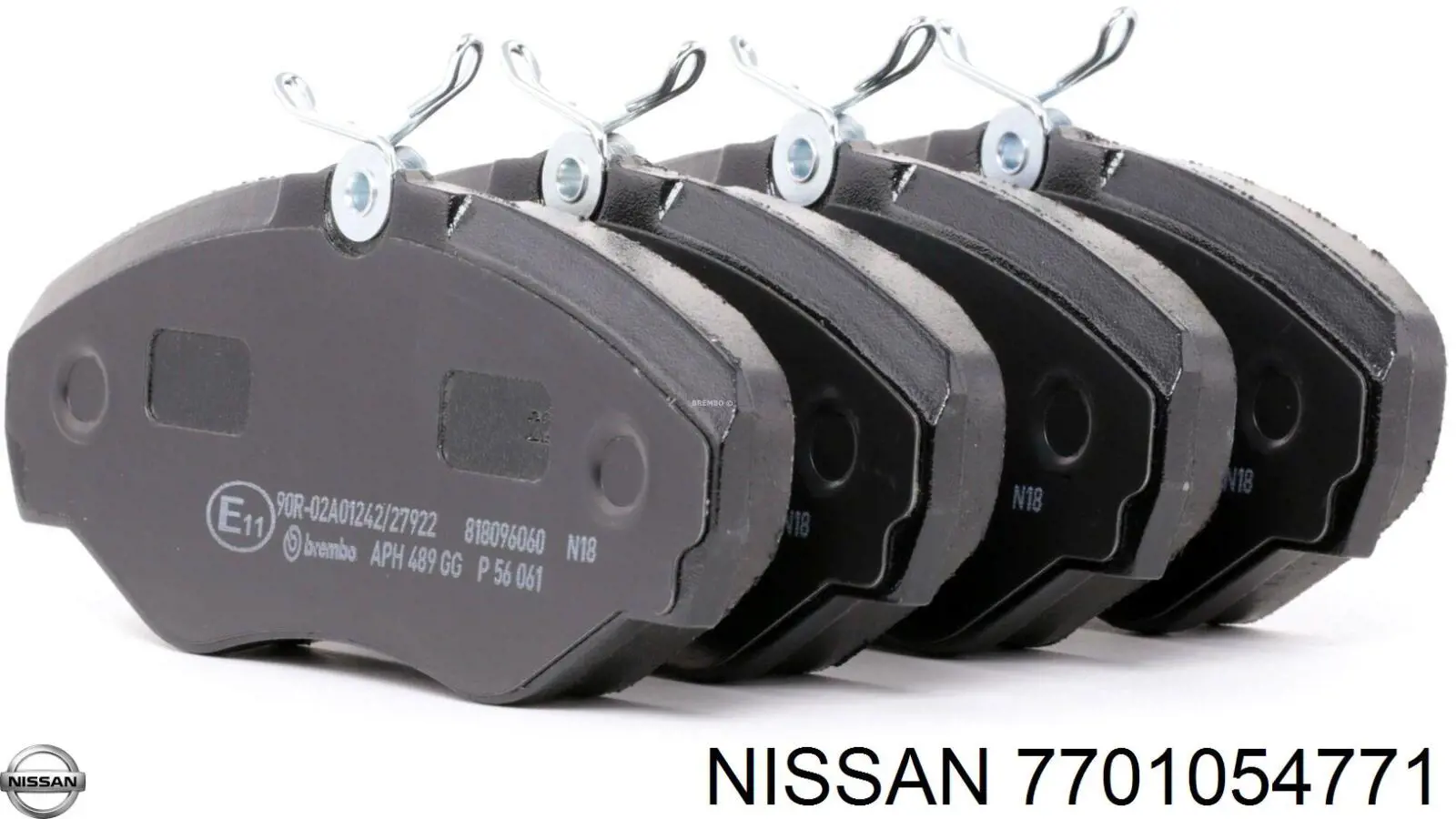 Колодки гальмівні передні, дискові 7701054771 Nissan