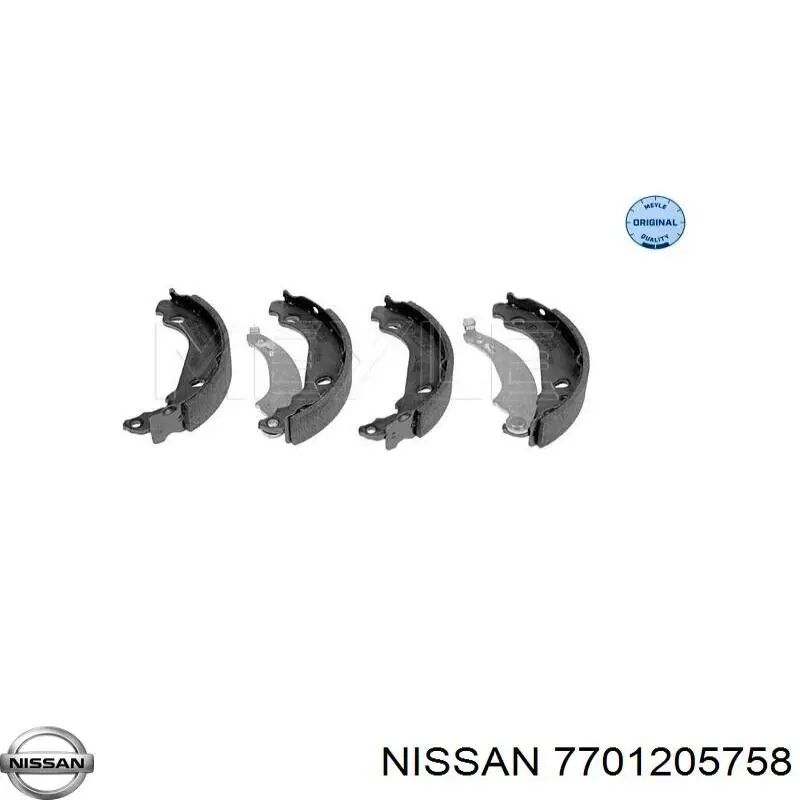 Колодки гальмові задні, барабанні 7701205758 Nissan