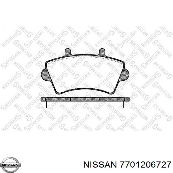 Передні тормозні колодки 7701206727 Nissan/Infiniti