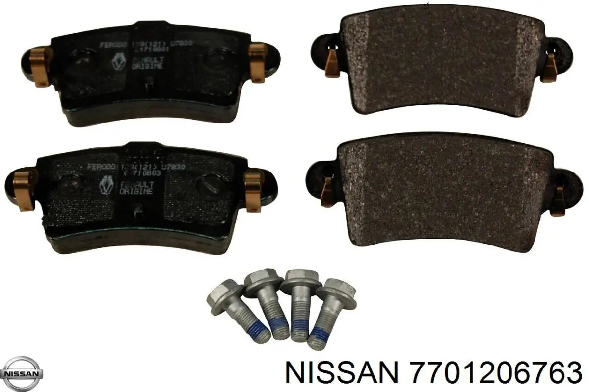 Задні гальмівні колодки Nissan/Infiniti 7701206763 ціна, від 19.05 USD