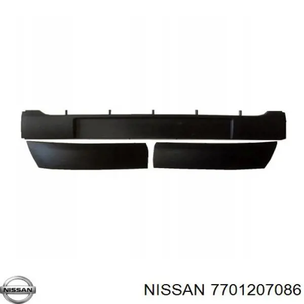 Накладка бампера переднього 7701207086 Nissan