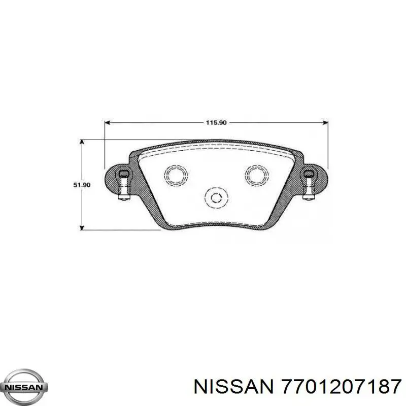 7701207187 Nissan/Infiniti Колодки гальмівні задні, дискові