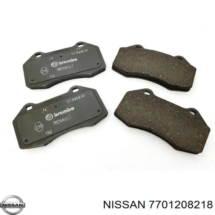 Колодки гальмівні передні, дискові 7701208218 Nissan