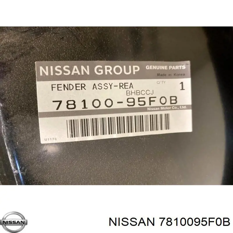 Купити 7810095F0B Nissan/Infiniti Крило заднє праве