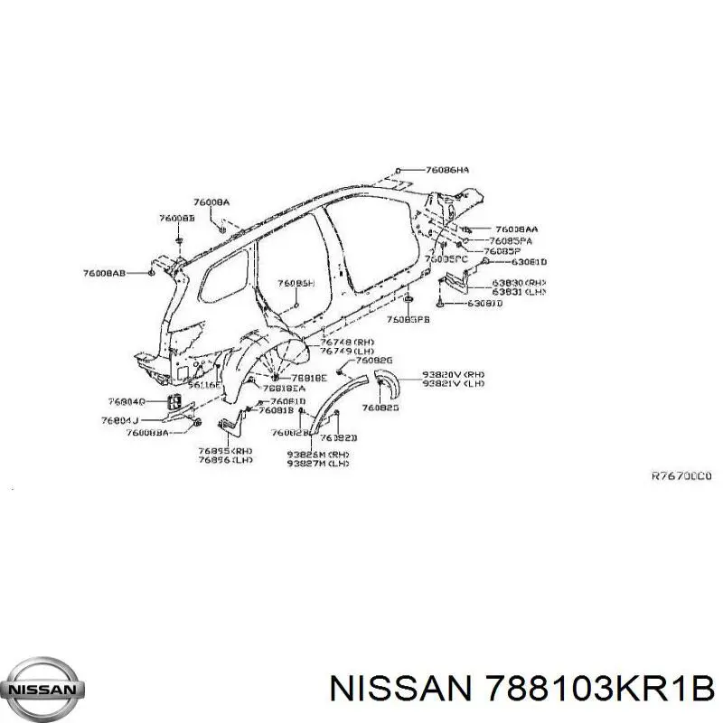 Купити 788103KR1B Nissan/Infiniti 