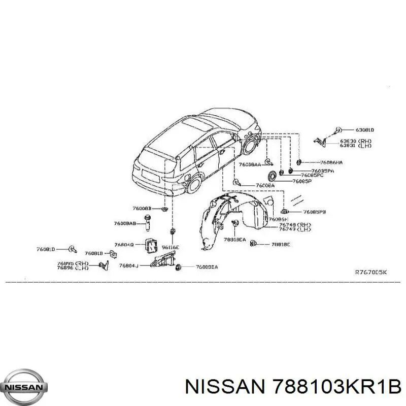  Nissan/Infiniti 788103KR1B ціна, від 142.30 USD