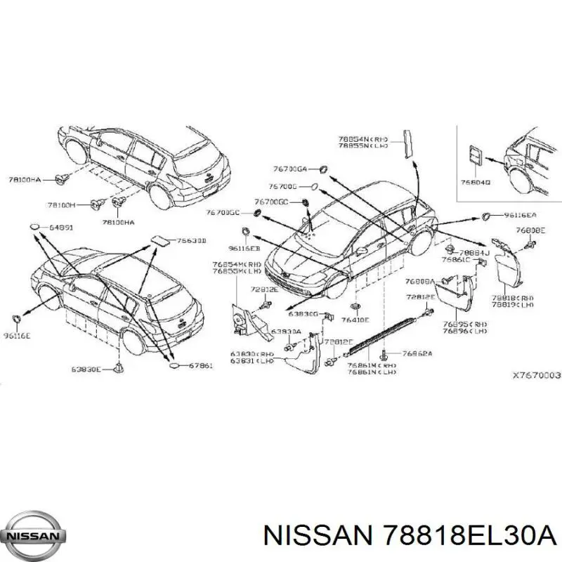  78818EL30A Nissan