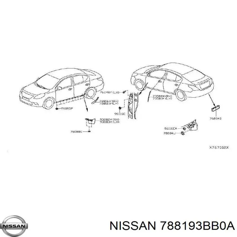  Nissan/Infiniti 788193BB0A ціна, від 12.70 USD