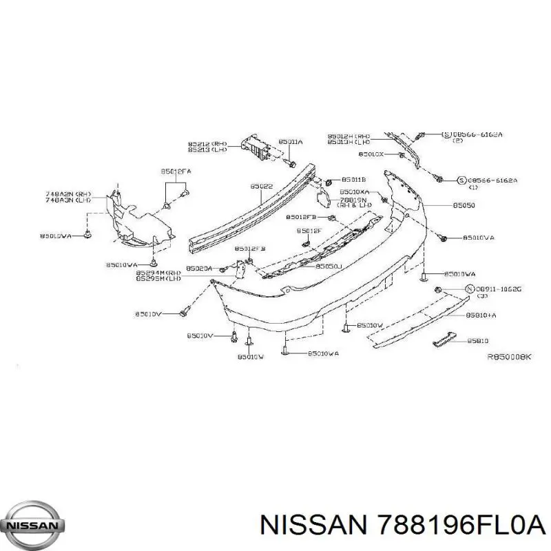  Nissan/Infiniti 788196FL0A ціна, від 25.33 USD