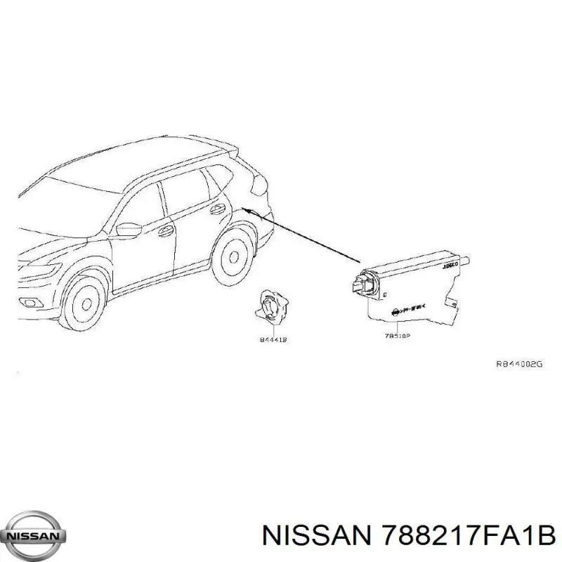 788217FA1B Nissan/Infiniti Трос відкривання лючка бензобака