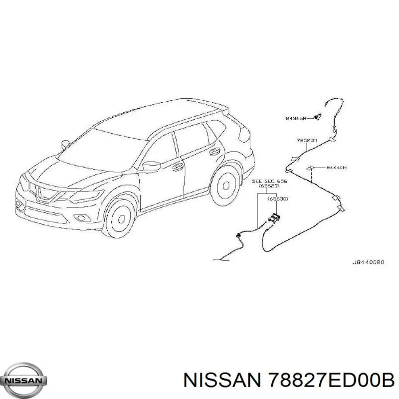 78827ED00B Nissan/Infiniti Замок відкривання лючка бензобаку