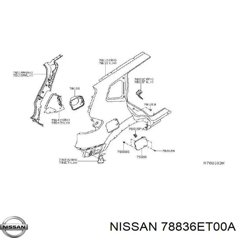 Купити 78836ET00A Nissan/Infiniti 