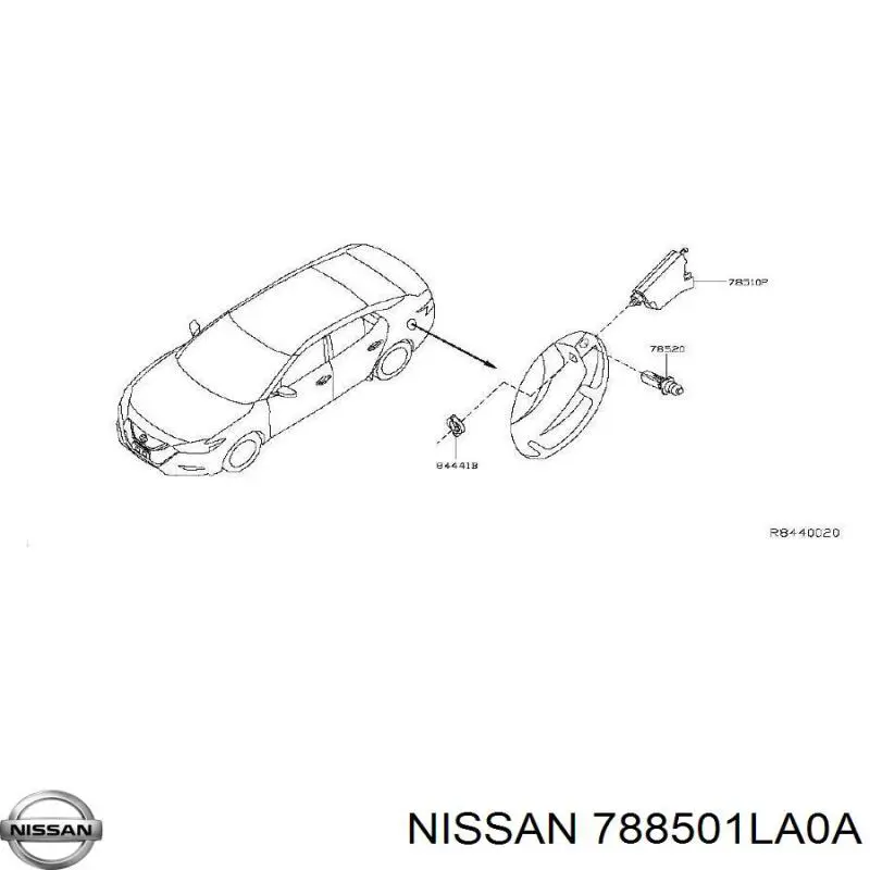 Мотор-привод відкриття лючка бака Nissan/Infiniti 788501LA0A ціна, від 18.04 USD