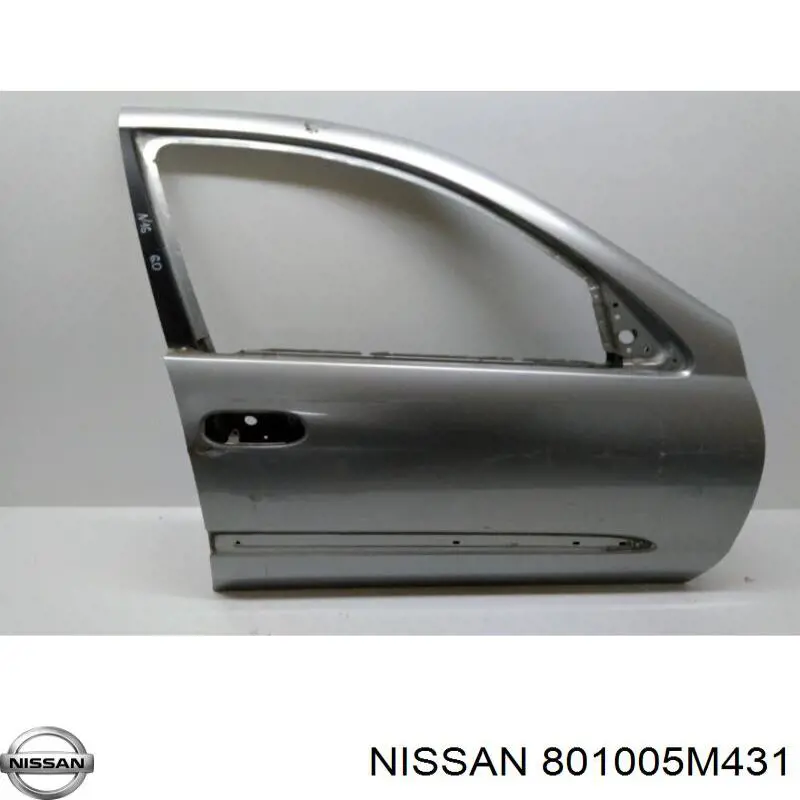 801005M431 Nissan двері передні, праві