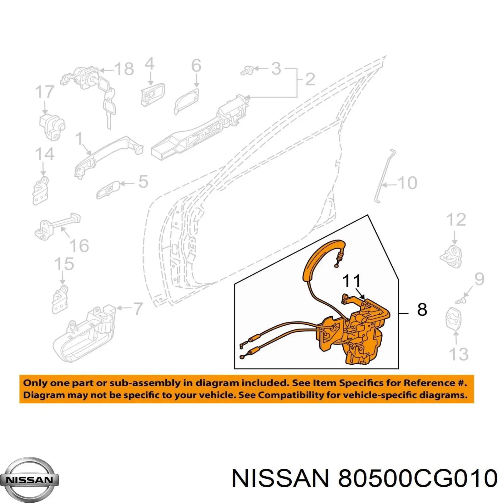  Nissan/Infiniti 80500CG010 ціна, від 19.56 USD